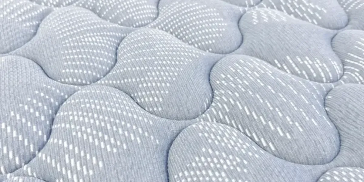 Close view of a quilted mattress top